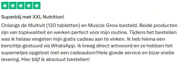 XXL Nutrition Trustpilot review: protein shake recommendations via email