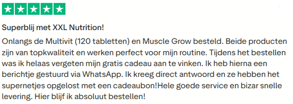 XXL Nutrition Trustpilot review: protein shake recommendations via email